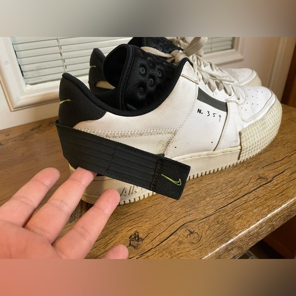 Nike Air Force 1 Type White Black Volt size 13 in men - Picture 4 of 9